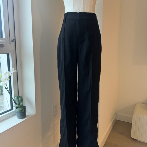 Mango Straight Trousers with Openings Black - Size 2 - Picture 3 of 7